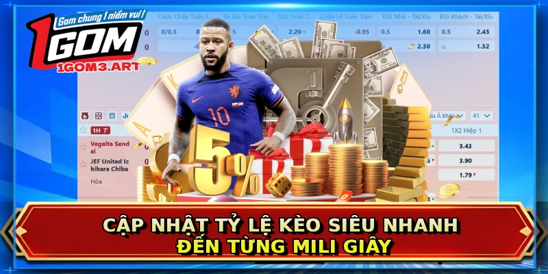 Cập nhật tỷ lệ kèo siêu nhanh đến từng mili giây