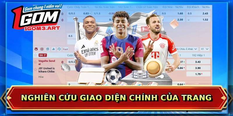 Nghiên cứu giao diện chính của trang